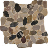 MSI Mix River Rock 12 in. x 12 in. x 10 mm Tumbled Marble Mesh-Mounted Mosaic Tile (10 sq. ft. / case)