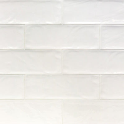 Ivy Hill Tile Pier White 4 in. x 12 in. 6 mm Polished Ceramic Subway Wall Tile (33-Piece) (10.76 sq. ft./Box) - Super Arbor