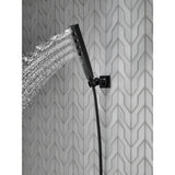 Zura 5-Spray 1.3 in. Single Wall Mount Handheld H2Okinetic Shower Head in Matte Black - Super Arbor