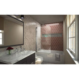 Aqua Swing 34 in. x 58 in. Semi-Frameless Hinged Tub Door in Chrome - Super Arbor