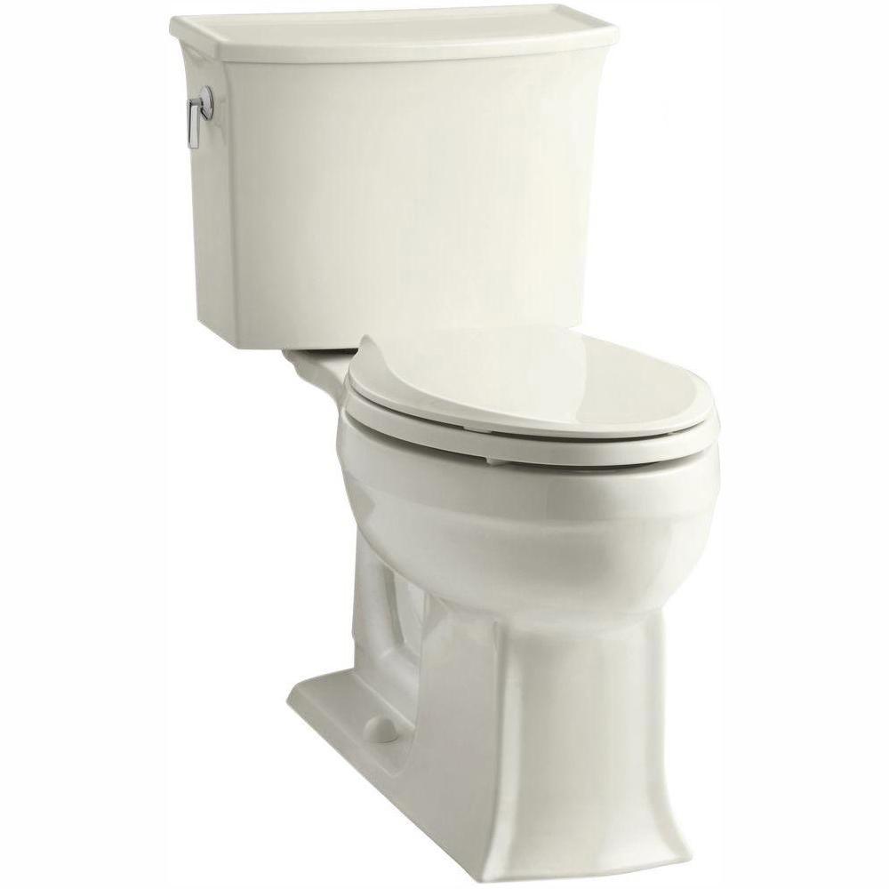 Archer Comfort Height 2-piece 1.28 GPF Single Flush Elongated Toilet with AquaPiston Flushing Technology in Black Black - Super Arbor