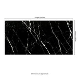 Aashini Black 16 in. x 32 in. Polished Porcelain Floor and Wall Tile (14.20 sq. ft./Case)