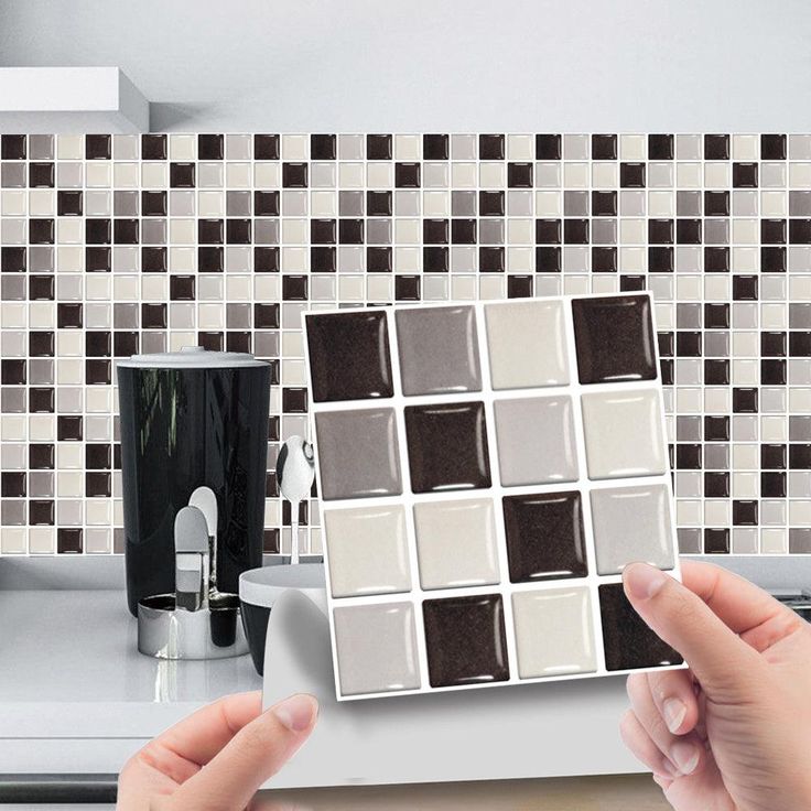 10/20 Pieces Backsplash Tile for Kitchen Mosaic Square Peel and Stick Tile, 3.94x3.94