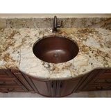 SINKOLOGY Freud 19 in. Undermount Solid Copper Bathroom Sink in Aged Copper