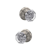 Custom Alexandria Satin Nickel Alden Trim Combined Interior Glass Door Knob - Super Arbor