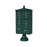Vital 1570 8 Mailboxes 2 Parcel Lockers 1 Outgoing Pedestal Mount Cluster Box Unit - Super Arbor