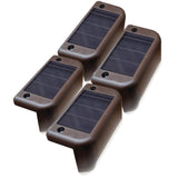 Solar Brown Powered LED Deck Light (4-pack)