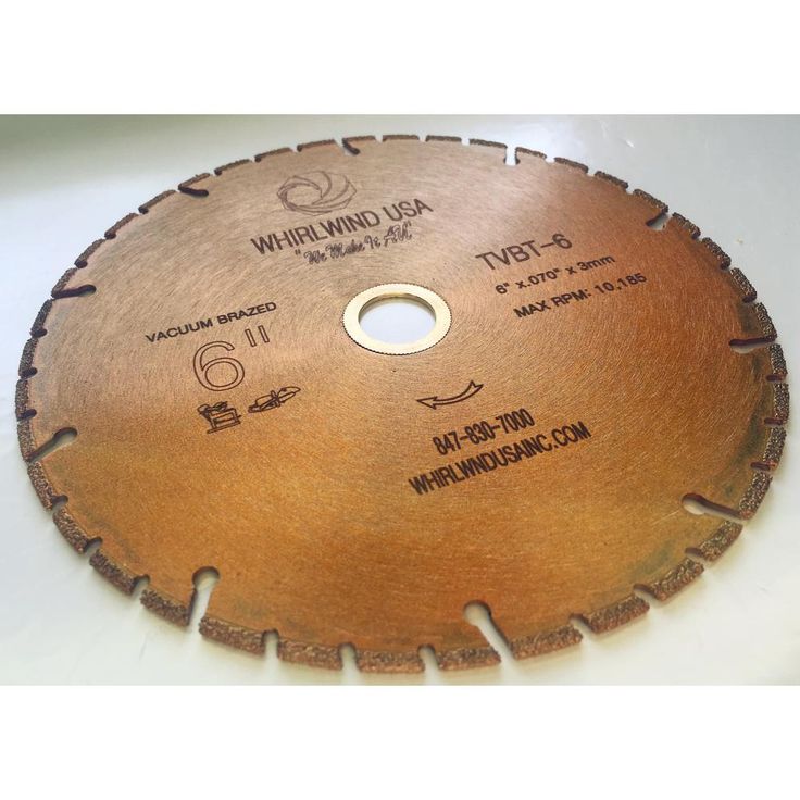 Whirlwind USA 6 in. 40-Teeth Segmented Diamond Blade for Dry or Wet Cutting Metal and Plastic Materials