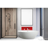 Amiens 69 in. Acrylic Flatbottom Freestanding Bathtub in White - Super Arbor