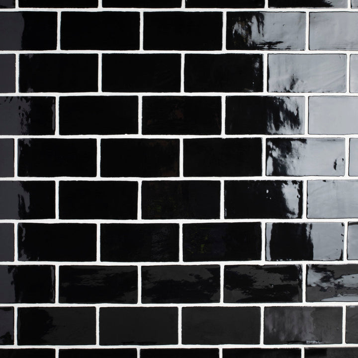 Merola Tile Chester Matte Nero 3 in. x 6 in. Ceramic Wall Subway Tile (6.02 sq. ft. / Case)