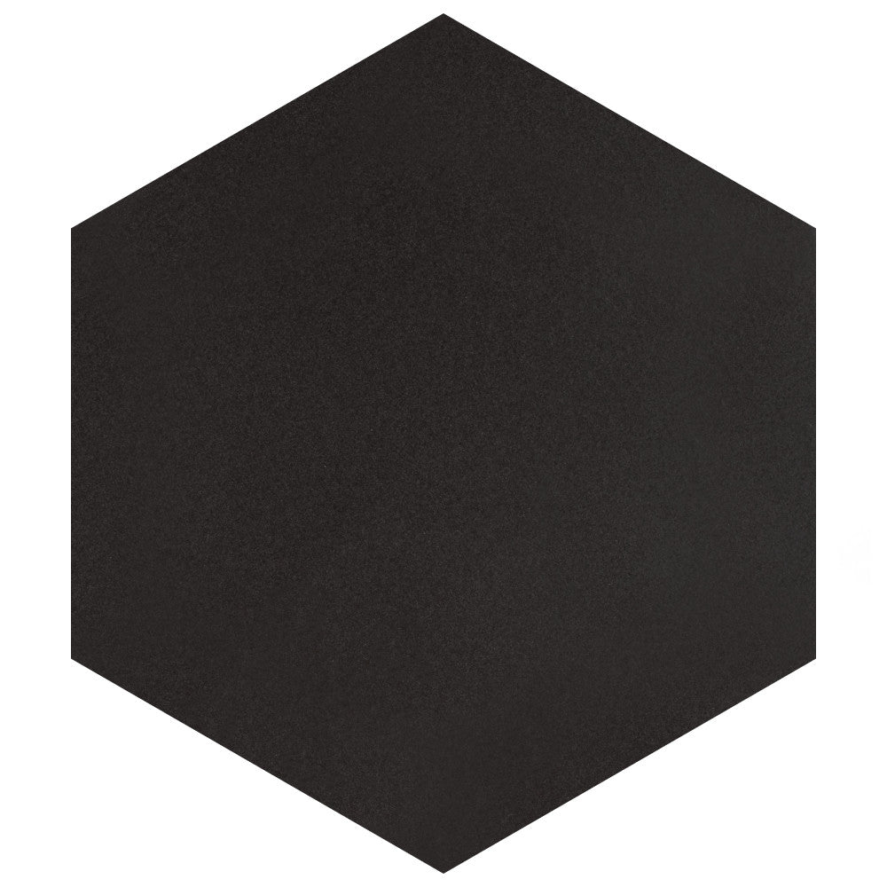 Merola Tile Textile Hex Black 8-5/8 in. x 9-7/8 in. Porcelain Floor and Wall Tile (11.56 sq. ft. / case)