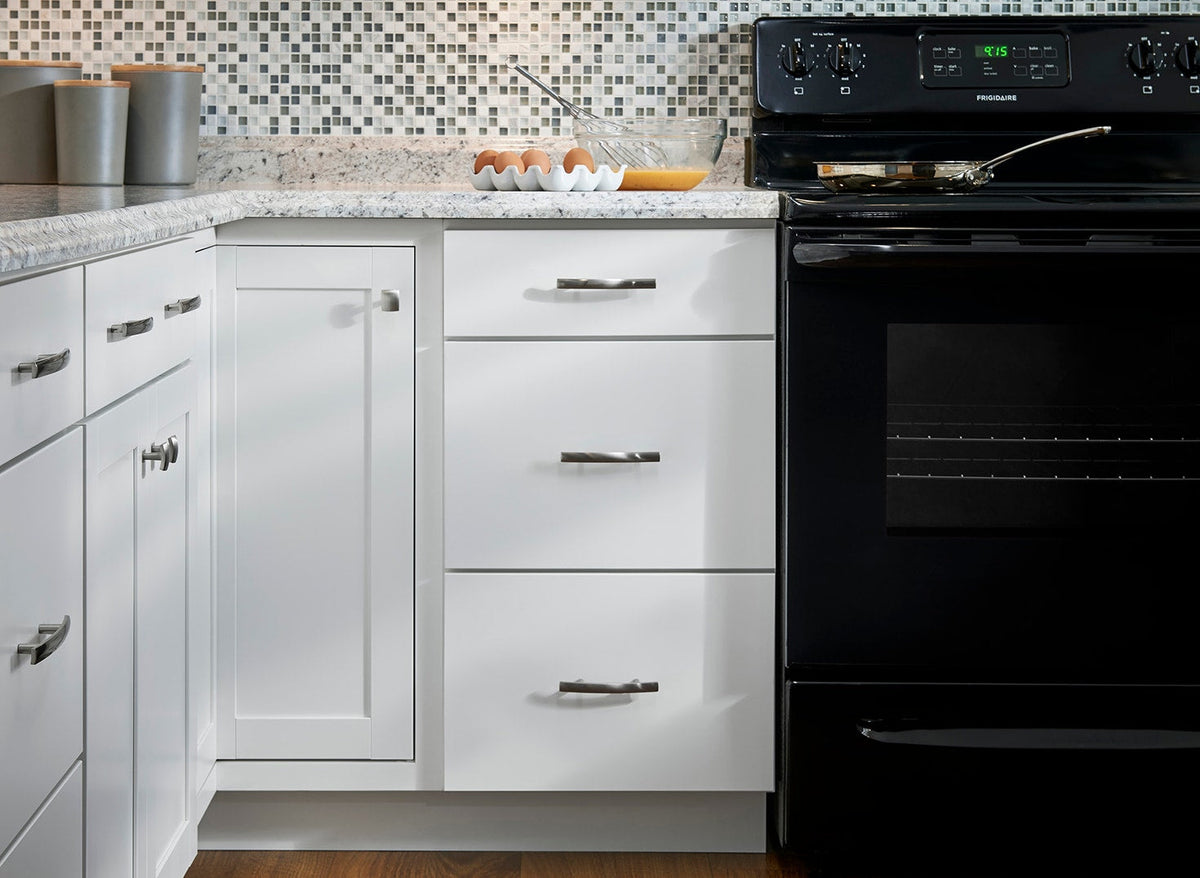 Diamond NOW Arcadia 30-in W x 12-in H x 12-in D White Wall Fully Assembled Cabinet (Recessed Panel Shaker Door Style)