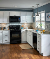 Diamond NOW Arcadia 30-in W x 12-in H x 12-in D White Wall Fully Assembled Cabinet (Recessed Panel Shaker Door Style)