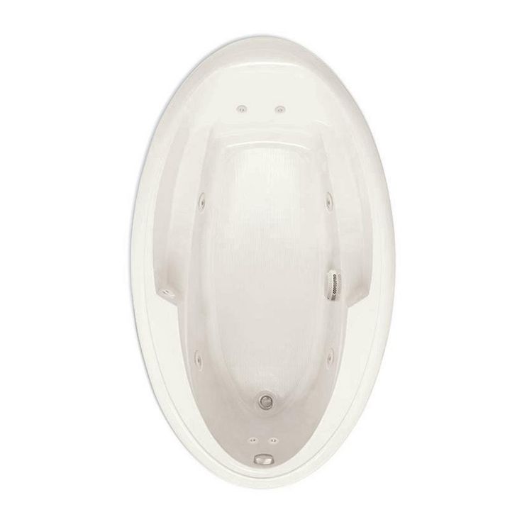 Ariel III 72 in. Acrylic Reversible Drain Oval Drop-In Whirlpool Bathtub with Heater in White