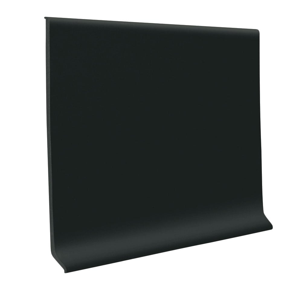 Flexco 4-in x 120-ft Thermoplastic Rubber Wall Base, Black Dahlia