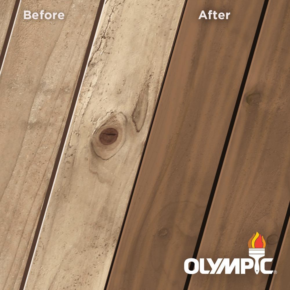 Olympic Maximum 5 gal. Clove Brown Semi-Transparent Exterior Stain and Sealant in One - Super Arbor