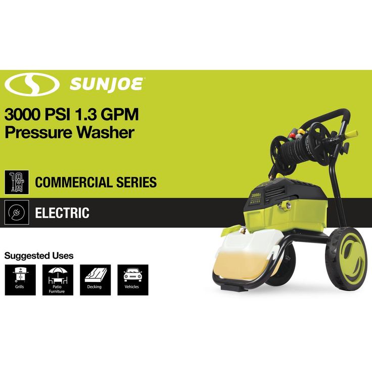 Sun Joe 3000 PSI MAX 1.30 GPM 14.5 Amp High Performance Electric Pressure Washer with Hose Reel