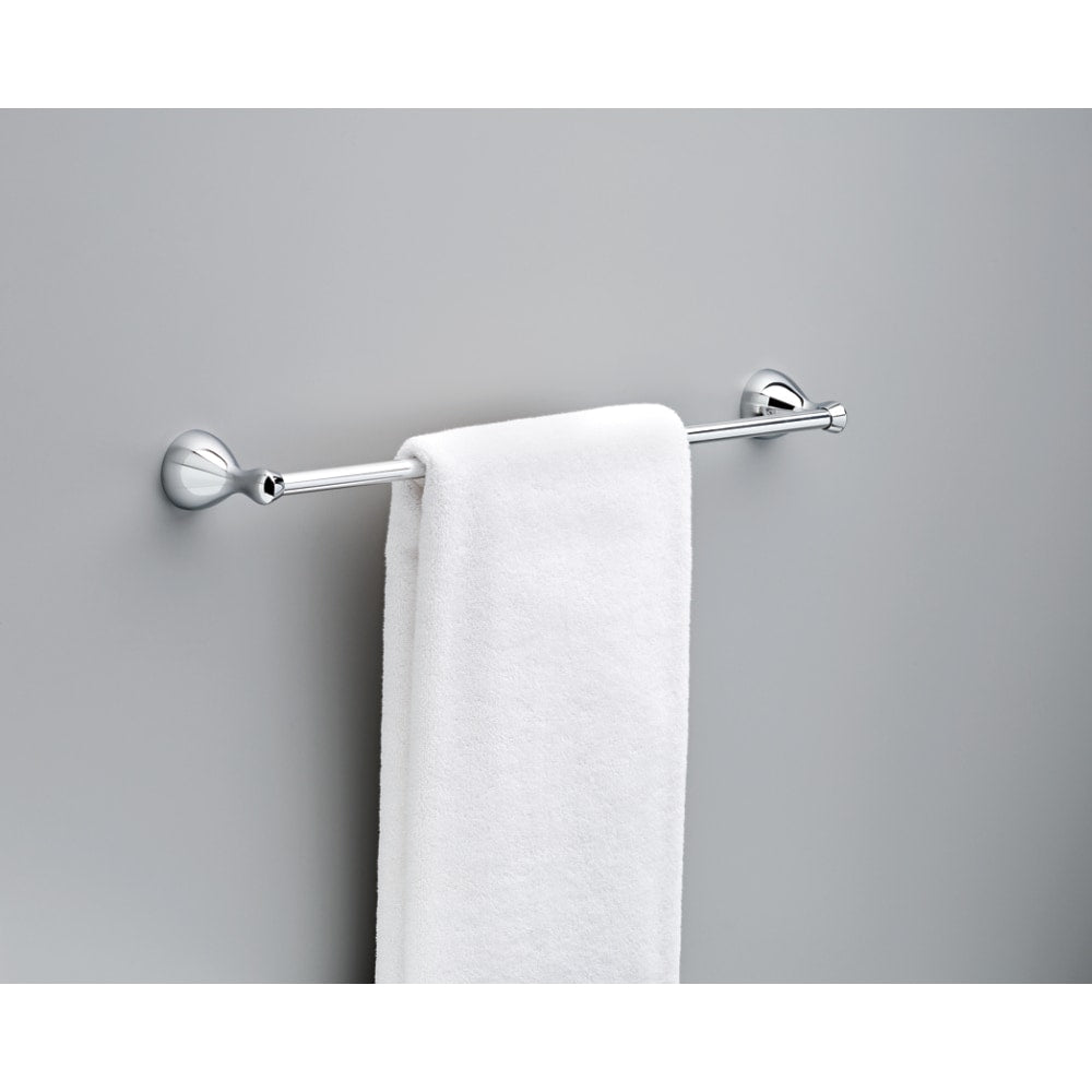 Delta Foundations 24-in Polished Chrome Wall-Mount Single Towel Bar