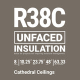 Owens Corning R-38 Unfaced Fiberglass Insulation Batts, 10.25 in. x 23.75 in. x 48 in. (4 Bags)