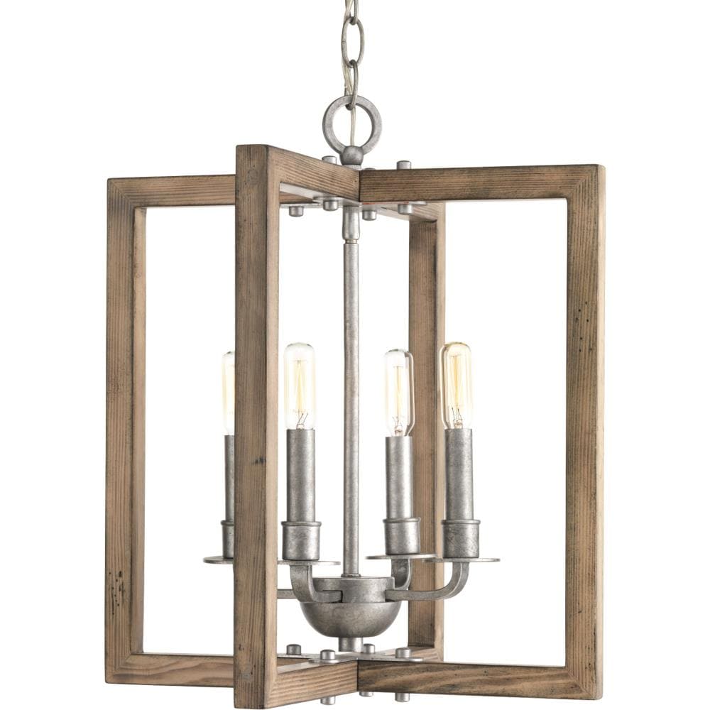 Progress Lighting Turnbury 4-Light Gray Coastal Chandelier