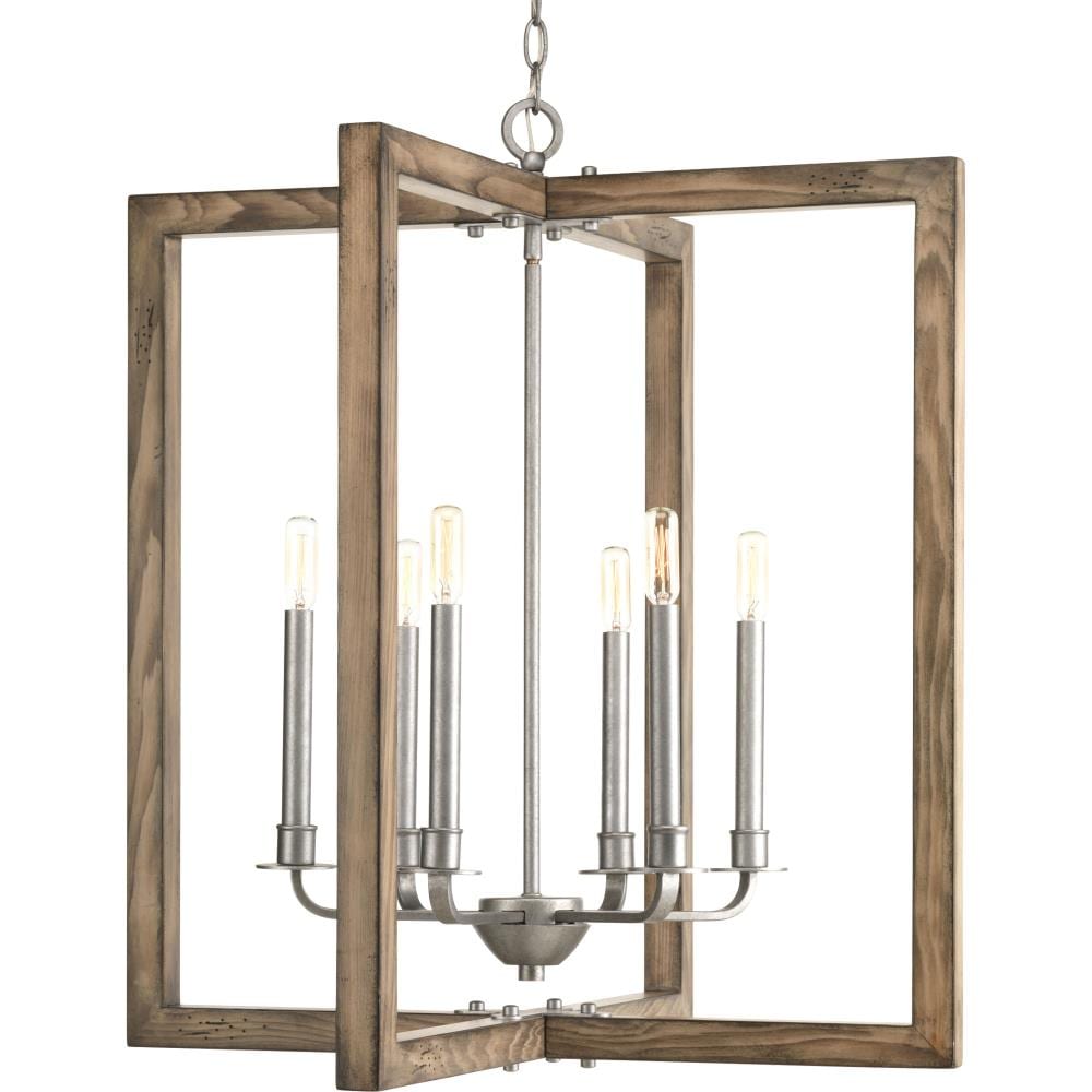 Progress Lighting Turnbury 6-Light Gray Coastal Chandelier