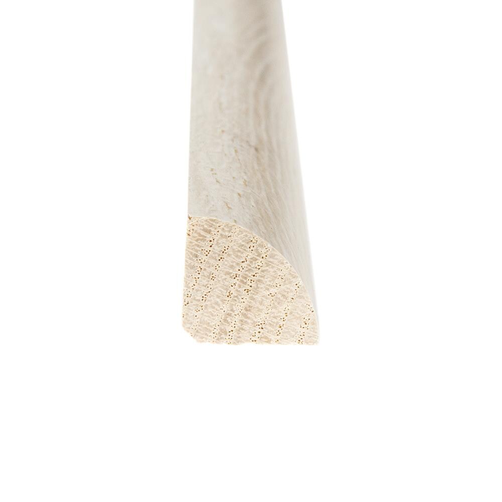 Flexco Alabaster 0.75-in T x 0.75-in W x 78-in L Solid Wood Quarter Round