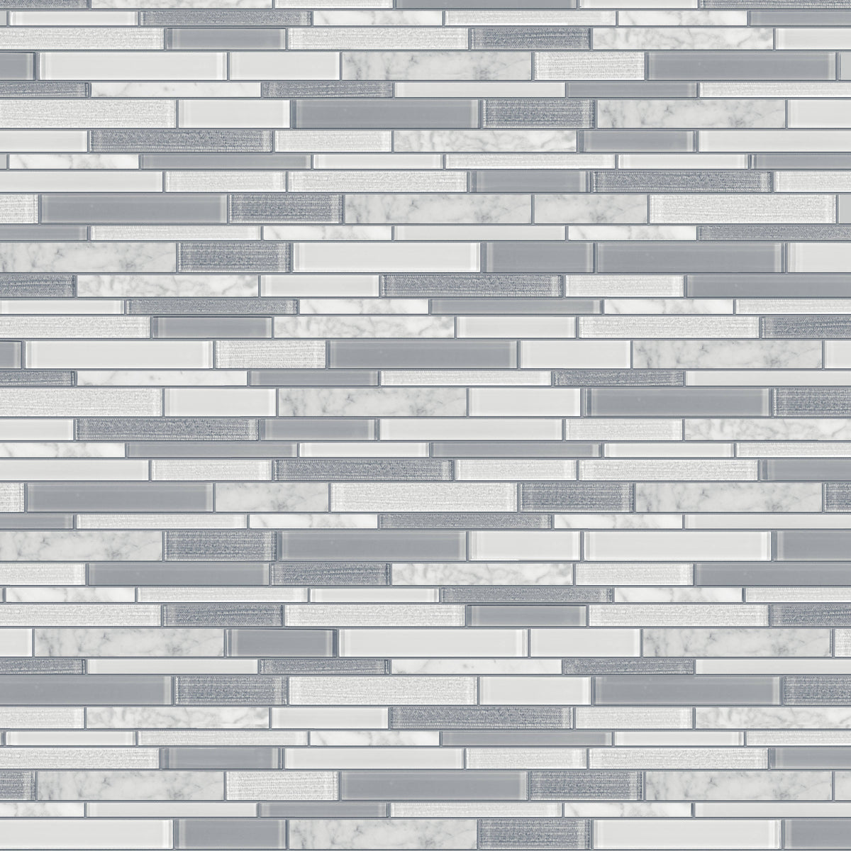 Satori Mystique Winter 12-in x 12-in Multi-finish Natural Stone Mosaic Wall Tile (0.91-sq. ft/ Piece)