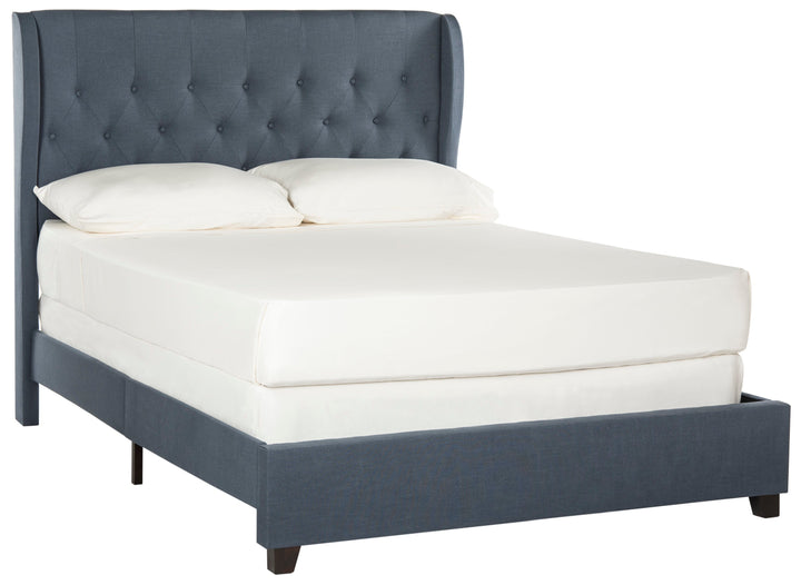 Safavieh Blanchett Navy Full Upholstered Bed, 83.3 x 59.5 x 55.5 in