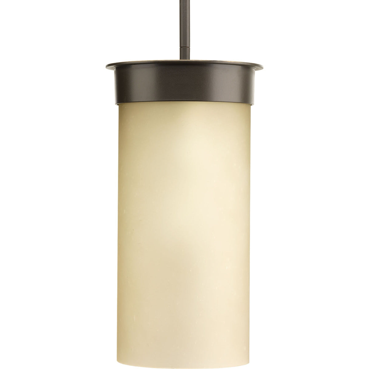 Progress Lighting Hawthorne Antique Bronze Transitional Seeded Glass Lantern Pendant Light, 7.5-in W x 14.88-in H