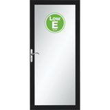 Pella Select Low-E 32-in x 81-in Black Full-View Aluminum Storm Door