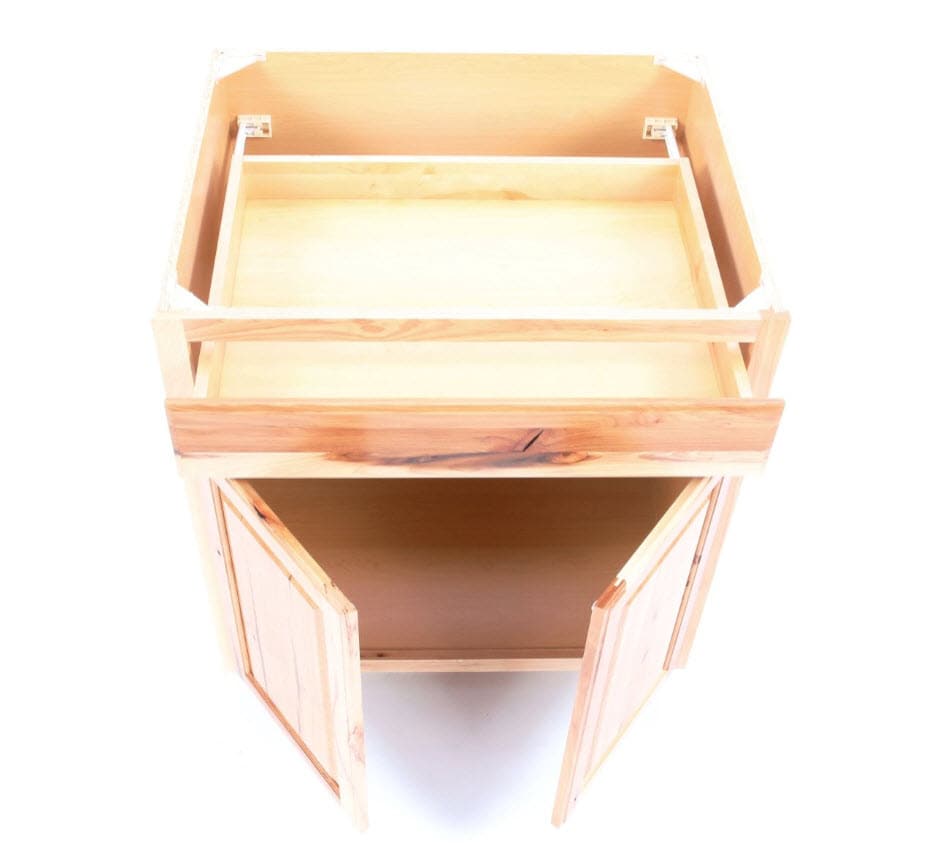 Diamond NOW Denver 30-in W x 35-in H x 23.75-in D Natural Door and Drawer Base Stock Cabinet