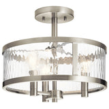Kichler Marita 13-in Brushed Nickel Coastal Incandescent Semi-Flush Mount Light