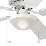 Harbor Breeze Armitage Builder Series 52-in White LED Indoor Flush Mount Ceiling Fan with Light Kit, 5-Blade