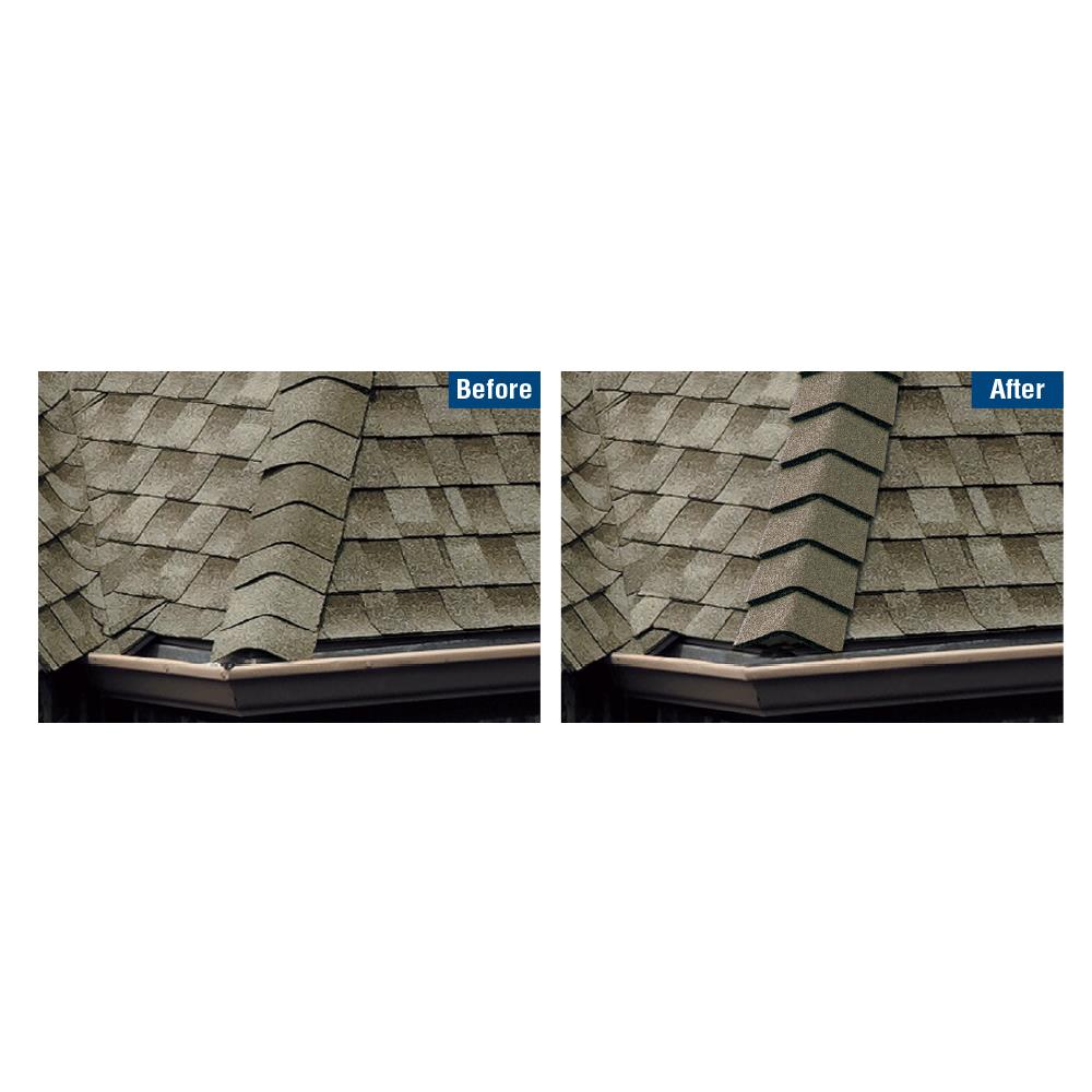 GAF Ridglass Premium Hip & Ridge Cap Shingles, Charcoal, 10-in Width, 31 Lin. Ft. per Bundle/Box (04GARG10CH)