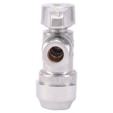 SharkBite Brass 1/2-in Push-to-Connect x 3/8-in OD Compression Quarter Turn Angle Valve