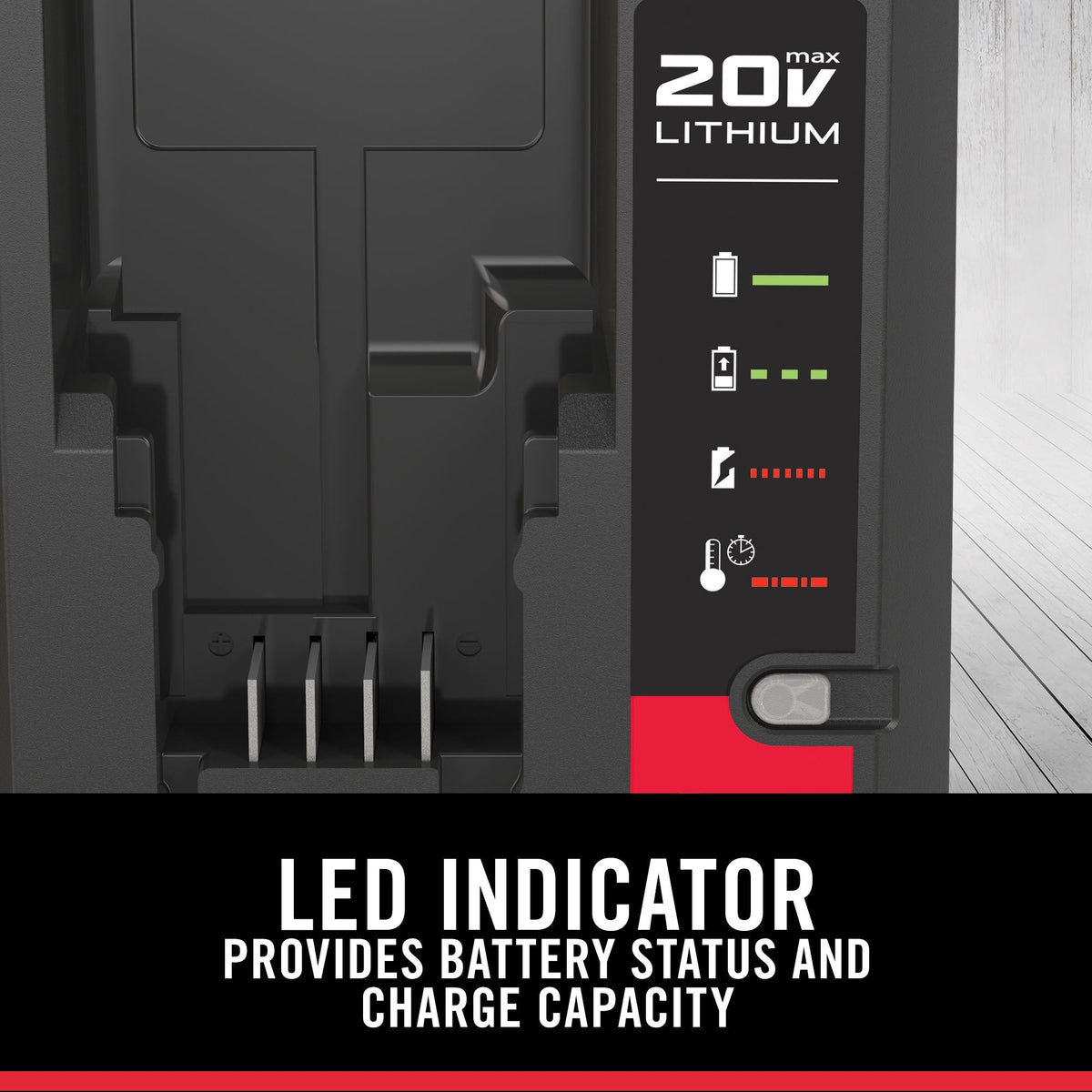 PORTER-CABLE 20V MAX Lithium-Ion Battery Charger, 2A Rapid, Model PCC692L