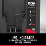 PORTER-CABLE 20V MAX Lithium-Ion Battery Charger, 2A Rapid, Model PCC692L