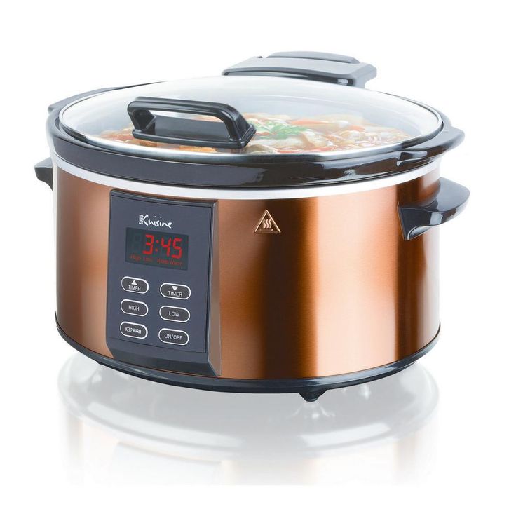 6 Qt. Copper Electric Digital Slow Cooker