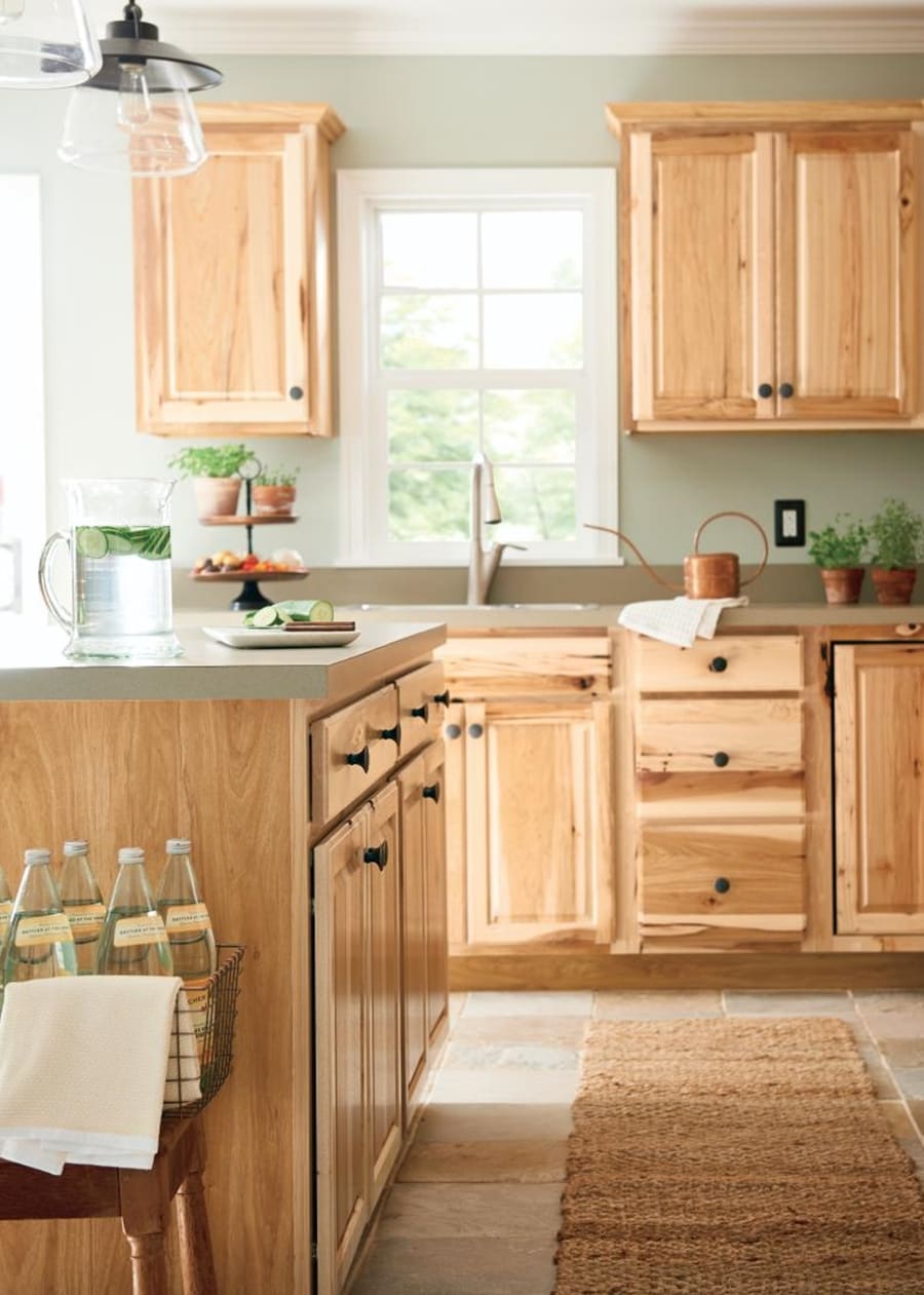 Diamond NOW Denver 24-in W x 35-in H x 23.75-in D Natural Door and Drawer Base Stock Cabinet