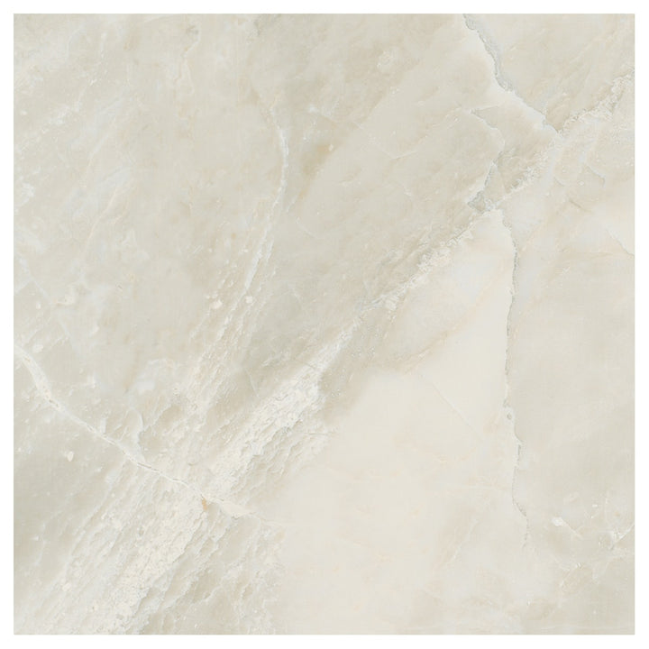 Daltile Mirasol Silver Marble 12-in x 12-in Glazed Porcelain Floor and Wall Tile product image