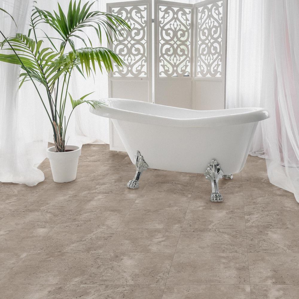 Perfection Floor Tile Travertine Collection Narvana/Satin Vinyl Tile Sample