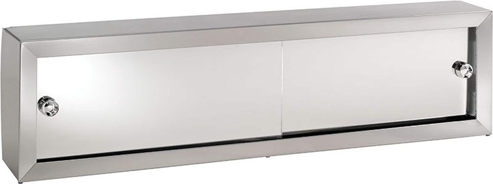 Jensen Cosmetic Boxes 36.25-in x 8.75-in Surface Mount Stainless Steel Mirrored Medicine Cabinet