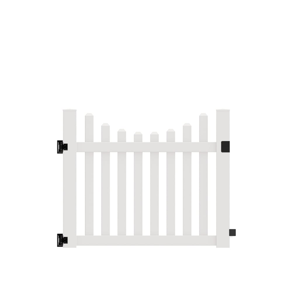 Freedom Coventry 4-ft H x 5-ft W White Vinyl Fence Gate Kit (Unassembled)