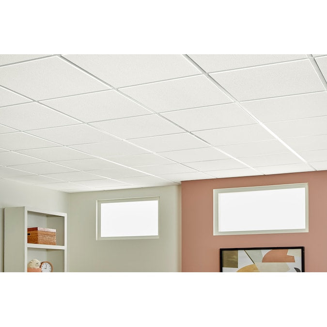 Armstrong Ceilings 2-ft x 2-ft Oasis White Mineral Fiber Drop Ceiling Tile (16-Pack, 64-sq ft / Case)