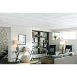 Armstrong Ceilings Single Raised Panel White Mineral Fiber Drop Ceiling Tile Sample