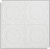 Armstrong Ceilings TinLook Wellington 12-in x 12-in Surface-Mount Acoustic Ceiling Tiles, White, 40-Pack (40 sq ft)