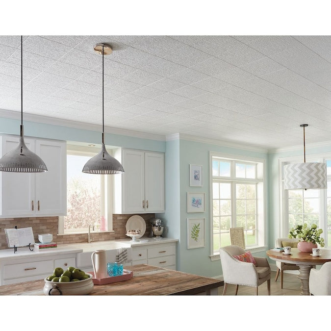 Armstrong Ceilings Impression White Mineral Fiber Surface-mount Ceiling Tile Sample