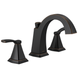 Delta Flynn Oil Rubbed Bronze 2-Handle Widespread WaterSense Bathroom Sink Faucet with Drain