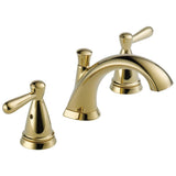 Delta Bayside Polished Brass 2-Handle Widespread WaterSense Bathroom Sink Faucet with Drain