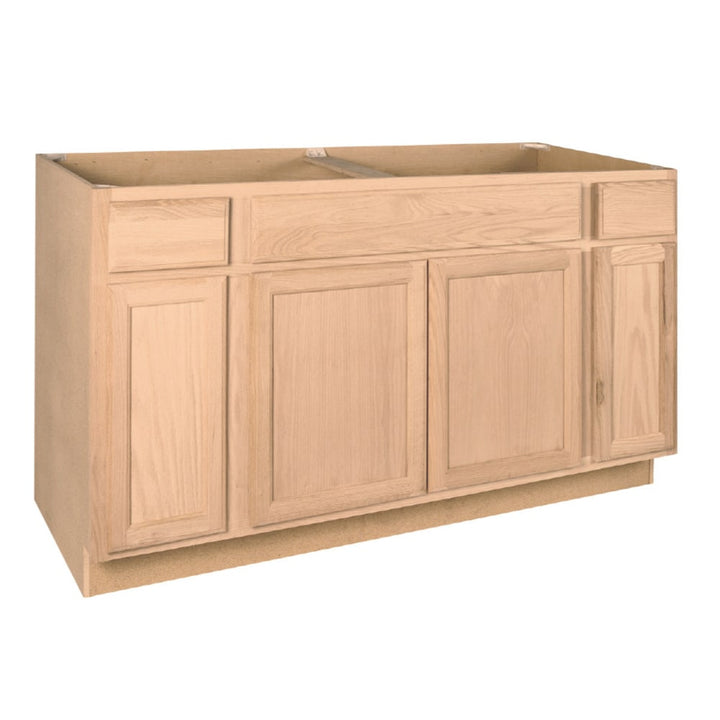 Opus Oak Brook 60-in Natural Unfinished Oak Sink Base Cabinet